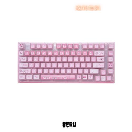 YUNZII X75 ホットスワップメカニカルキーボード 透明なキーキャップ ガスケット装着75キーボード RGBバックライト付き ゲーミングキーボ