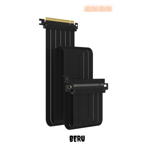GLOTRENDS 1000mm PCIe 3.0 X16 GPU ライザーケーブル (0度-180度)、PCIe Gen 3 GPUs（例えば、GTX1080, RTX2060, RTX2070, RTX2080, RTX