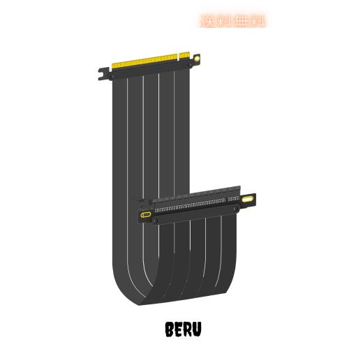 GLOTRENDS PCIe 4.0 X16 GPU ライザーケーブル 長さ40cm、メス180度角度、Gen 4 GPUs（例えば、RTX4090-RTX3060, RX7900，RX6950XT-RX650の通販は