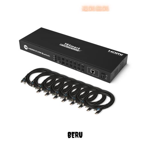 TESmart KVMスイッチ 16入力1出力 HDMI KVM切替器 16台コンピュータ1