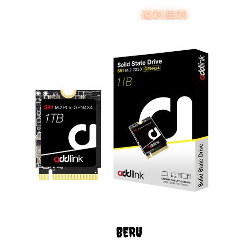 Addlink 台湾製 S91 1TB 2230 NVMe PCIe Gen4x4 3D NAND 内蔵SSD 【Steam Deck/ASUS ROG Ally対応】- 読込速度4900 MB/秒 - (aJP1TBS91M2の通販は