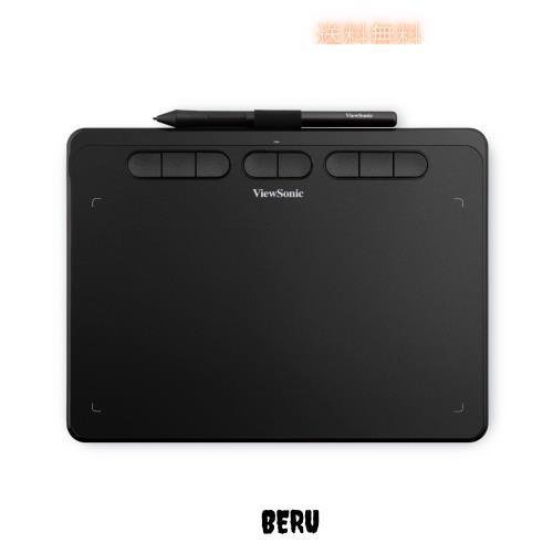 【Amazon.co.jp限定】 ViewSonic PF1020 ペンタブレット 8192レベル筆圧感度 エクスプレスキー8個 60度傾き充電不要ペン USB Type-C 初心の通販は