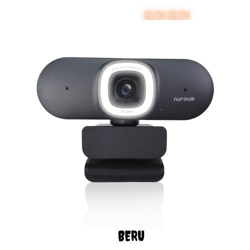 Nuroum 4K WEBカメラ LEDリングライト付き ウェブカメラ フルHD 60fps