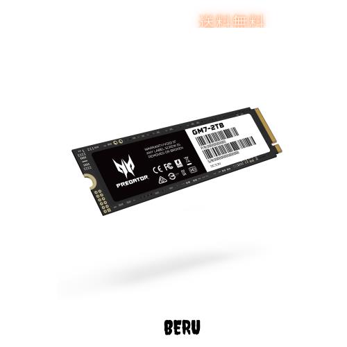 Acer Predator SSD 2TB PCIe Gen4x4 NVMe1.4 M.2 2280 新型PS5 / PS5動作確認済み R:7200MB/s W:6200MB/s 3D NAND TLC GM7-2TB