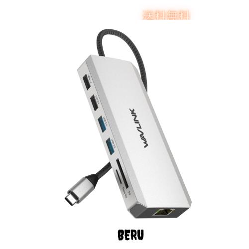 WAVLINK USB C ハブ トリプル モニター、12-in-1 ラップトップ ドック、マルチポート アダプター、4K HDMI、デュアル 4K DP、100W PD IN