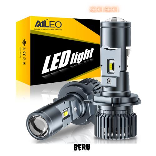 AILEO H4 車用 LED プロジェクター レンズ付き ヘッドライト Hi/Lo切替 爆光 6500k 車検対応 LEDバルブ Canbus ドライバー内蔵 LED プロの通販は 4,908円
