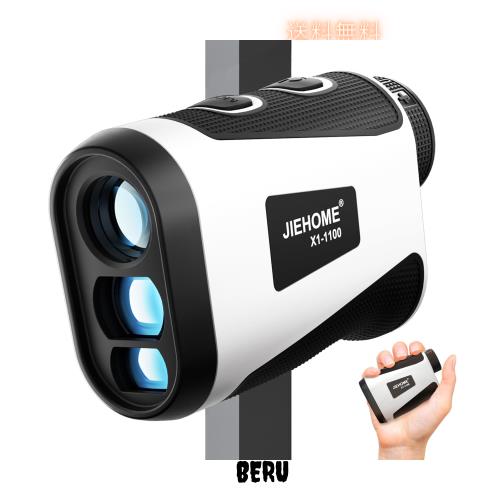 JIE ゴルフ距離計 レーザー距離測定器 1000m/1093yd対応 MINI ゴルフレーザー距離計測器 充電式 超軽量 高低差/スロープ/ピンロック