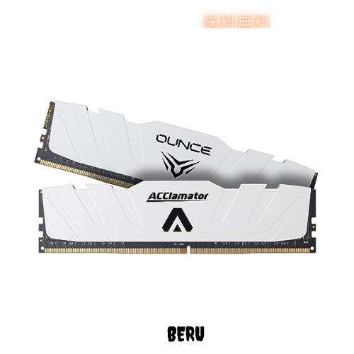 DDR5 32GB-6000MHz デスクトップPC用メモリ(16GB×2枚 PC5-48000)白ヒートシンク付きシリーズ 288pin XMP 3.0/EXPO Acclamator OUNCE