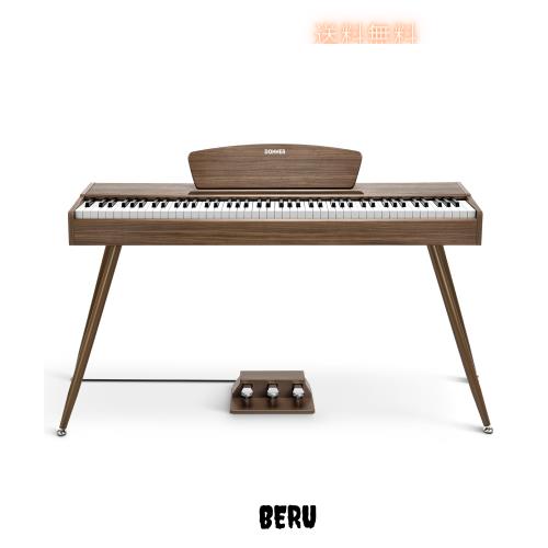 MIDI対応 3ペダル 88鍵盤 電子ピアノ ハンマーアクションピアノ
