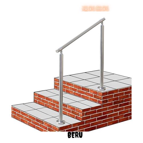 YHEYSMUX 80x85cm 屋外 階段 手すり 304ステンレス製 手摺り DIY 玄関 角度調整可能 屋内屋外用 簡単な取り付け 荷重200kg 直径32ミリ肉の通販は 15,250円