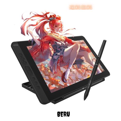 HUION 液タブ Kamvas13 液晶ペンタブレット Android対応 Slim PenセットPW550S同梱 充電不要 アンチグレアフィルム フルラミネーション