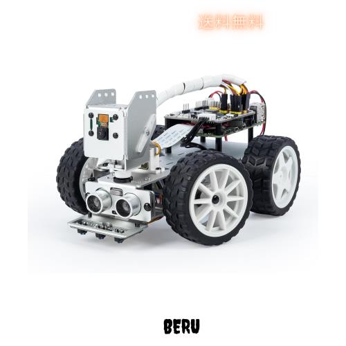 SunFounder PiCarX スマートビデオロボットカーキットRaspberry Pi 4/3B+/3B/Zero W, Python/Blockly (Like Scratch), 充電式電池付属, の通販は