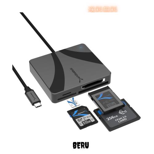 SABRENT USB-Cマルチカードリーダー（CFexpress Type B、CFast 2.0、microSD/SDカード用）（CR-C4PM）