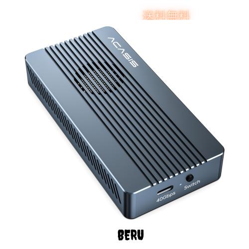 ACASIS，40Gbps超高速，M.2SSD外付けケース,USB4.0 NVMe M.2 SSDケース,Thunderbolt 4/3 USB4/3.2/3.1/3.0/2.0互換性あり,ファン付きアル