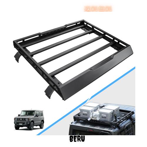 AMWMORV ジムニー ルーフラック ルーフキャリア jb64 ジムニーシエラ JB74 4ブラケット 側面透かし彫り設計 アルミ製 防錆 軽量 風切音低の通販は