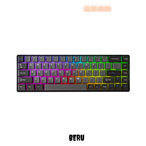 DrunkDeer G65 ラピッドトリガー メカニカルキーボード 磁気スイッチ ゲーム用 RGB PBTキーキャップ 65%サイズ 68キー コンパクト 有線