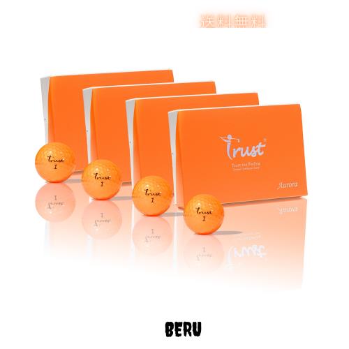 TrustトラストゴルフボールAurora(オーロラ) 被らない 目立つ 飛ぶ 曲がらない 止まるクリスタルウレタンカバー3ピースリアクティブコア(