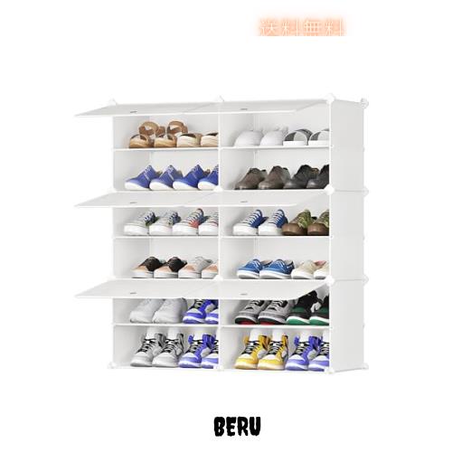 JOISCOPE シューズボックス 下駄箱 スニーカー 靴収納 組み立て式 靴 箱 棚 クロゼット 玄関 多層 開閉扉 省スペース かび対策 大容量 白の通販は 5,190円