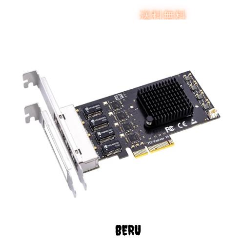 GLOTRENDS LE8445 4ポート2.5ギガビットPCIeイーサネットネットワークカード、4 x RTL8125BGチップ、4 x RJ45 LANポート、PCIe X4にイン