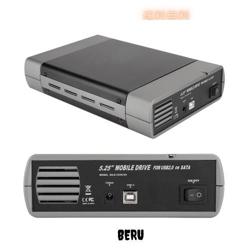 5.25インチ光学ドライブエンクロージャ - 外付けUSB 2.0 DVDドライブSATAポータブルハードドライブコンピュータアクセサリ、 XP/7/8/10おの通販は