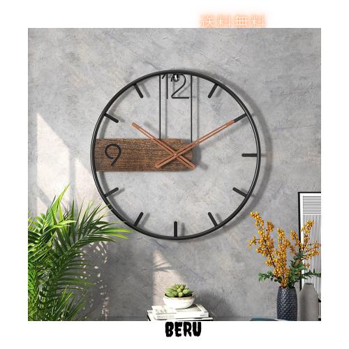 RemeeHi 北欧風 40CM壁掛け時計 時計に秒針はない ローマ数字時計 古いスタイル パーソナライズ クリエイティブ スタイリッシュ アイアンの通販は