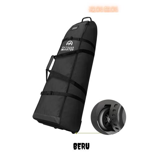 OutdoorMaster ゴルフトラベルバッグ パッド入り 900Dオックスフォード生地 耐摩耗性 防水 撥水加工 ゴルフトラベルケース ソフトサイド
