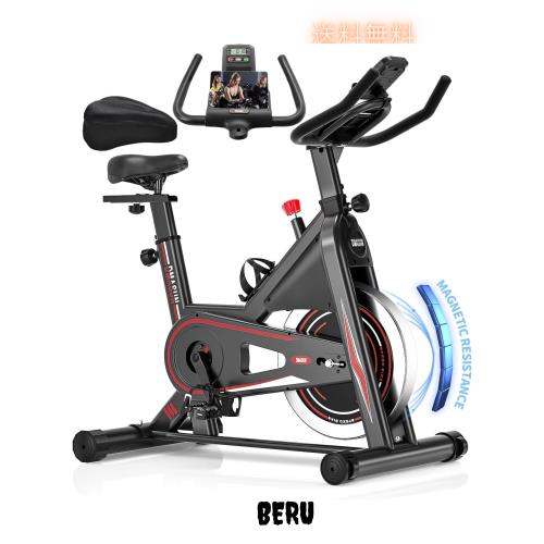 DMASUN エアロバイク 家庭用 静音スピンバイク フィットネスバイク 静音 マグネット式 無段階調整 サドル・ハンドル調節可能 本格的トレ