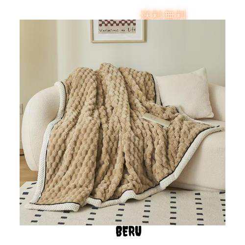 コーラルフリース両面ブランケットBlanket毛布シングル？ 柔らかいふわふわ軽量洗える大判ブランケット，マイクロファイバー厚手 吸湿発熱の通販は 5,189円