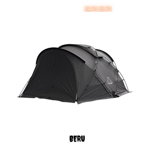 Tenplay 「G-TENT-M」シェルターテント ドームテント 4-6人用 幅350cm リビングルーム 4シーズン 防水防風 70Dナイロン 煙突穴付き アル