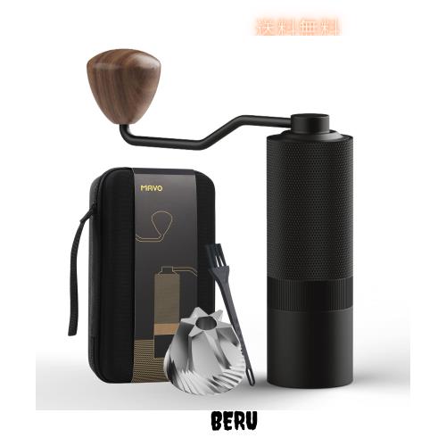 MAVO ウィザード 手挽きコーヒーミル 粗さ調整可能 手動 コーヒーミル 六角コニカル式金属刃 エスプレッソ対応 CNCステンレスバリ 容量20