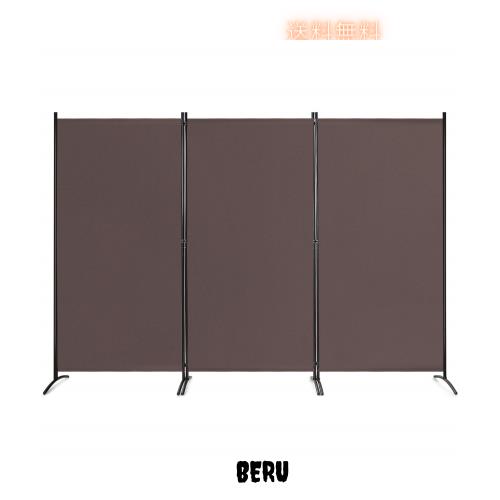 Costway パーテーション 間仕切り 3連 高さ183cm 幅260cm 布タイプ 目隠し スクリーン 屏風 折りたたみ 衝立 おしゃれ 軽量 コンパクト収の通販は 8,083円