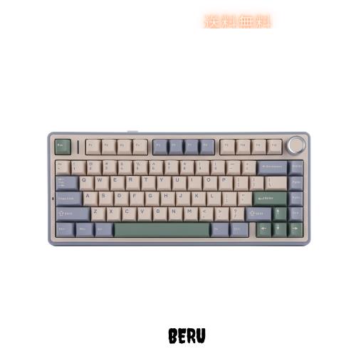 EPOMAKER x Aula F75 ゲーミングキーボード ガスケット メカニカルキーボード 5層パッド＆ノブ付き 75% ワイヤレス ホットスワッパブル B
