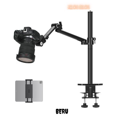 TARION 配信 卓上カメラスタンド ライブストリーミングデスクマウントスタンド カメラ アーム: 卓上カメラマウント 俯瞰撮影 スマホスタ