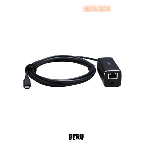 OBSBOT USB-C to LAN 有線LANアダプター PoE 10/100Mbps通信 最大出力13W Tail Airと互換性あり Type C端子 2M