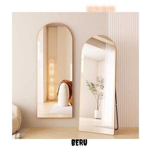 幅40cm】姿見 スタンドミラー アーチ 壁掛け 立て掛け 全身鏡 飛散防止