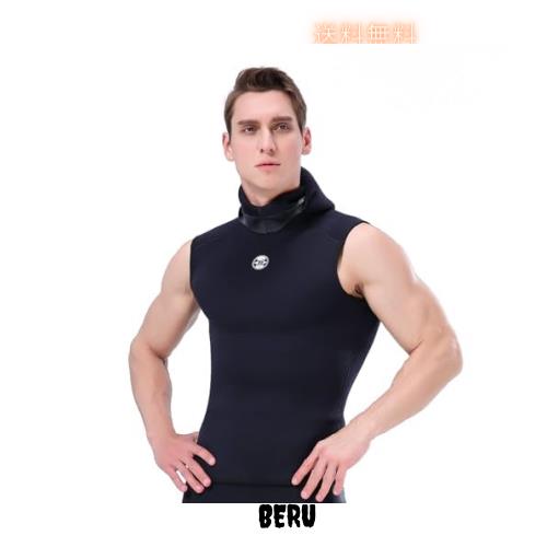 MORGEN SKY ウェットスーツ 3mm メンズ ウェットベスト フード ベスト インナー 保温 裏ジャージ フィッシン スピアフィッシング 素潜り