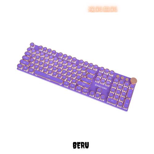 唯一無二 スチームパンク レトロ タイプライター キーボード エイジング EWEADN V20 タイプライター キーボード レトロ スチームパンク 104キー