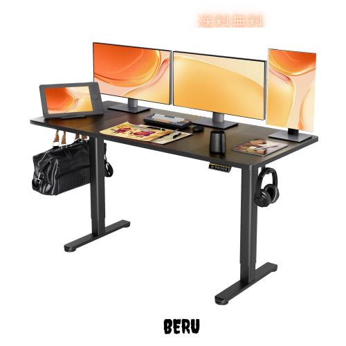 Claiks 昇降デスク 電動 スタンディングデスク 昇降式 テーブル 幅160cm*奥行き60cm テレワーク オフィスデスク 在宅ワーク パソコンデス 16,130円