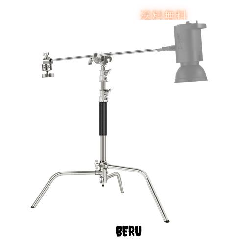 NEEWER Pro 100%ステンレス製Cスタンド 耐荷重 ブームアーム付き 最大高さ172cm 撮影用ライトスタンド 83cmホールディングアーム付き 2グ