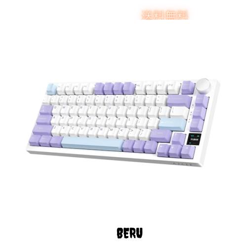 A.JAZZ AK820 Proメカニカルキーボード 75%リニア軸 RGBホットスワップ対応ゲーミング ノブコントロール付きTFTスクリーン 2.4Ghz/ BT5.1の通販は 9,261円