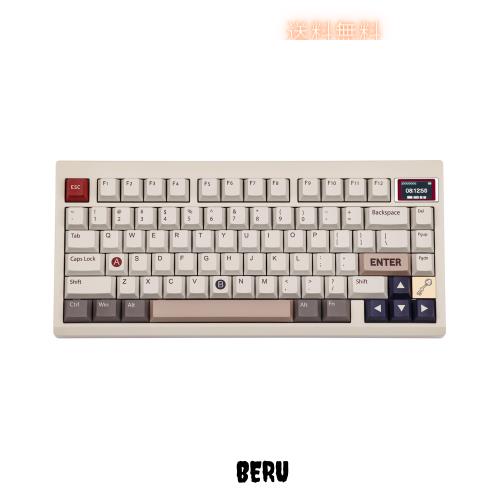 EPOMAKER TH80 PRO V2 ワイヤレス ゲーミングキーボード RGBスクリーン VIAプログラマブル ガスケット メカニカルキーボード 75%Bluetootの通販は