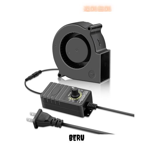 GDSTIME 75mm x 30mm DC 12V換気扇 冷却ファン 遠心ファン シロッコ