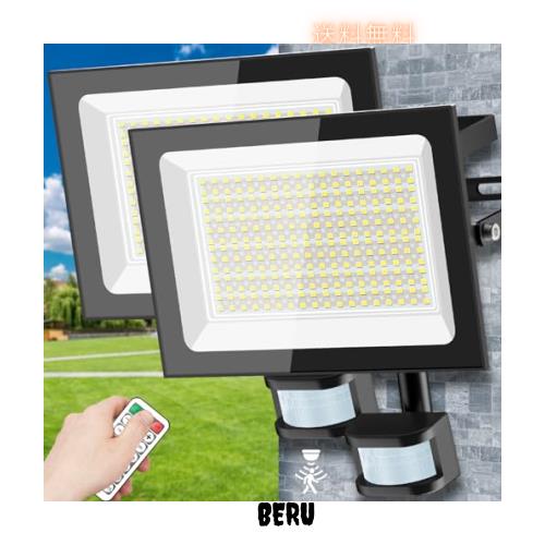 KIWEN センサーライト 投光器 LED センサーライト 超爆光 100v 150W 昼白色 6500K 20000LM 180°広角照明 10階段調光可能 感知式 人感 セの通販は 13,082円
