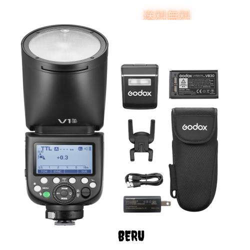 【GODOX正規代理店】GODOX V1Pro-S リチウムイオン丸頭カメラフラッシュ Sony対応 1/8000HSS 76WS 2.4G TTL スプリットサブフラッシュデ