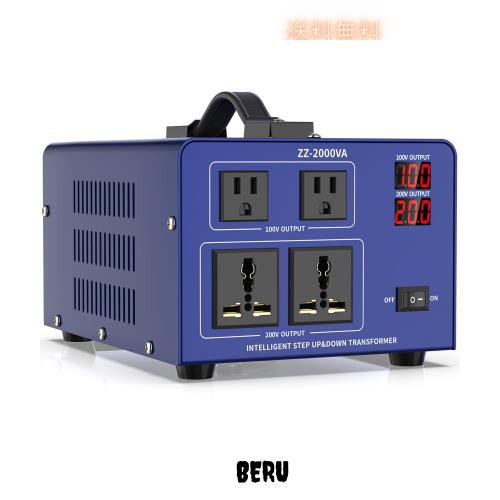 2000VA 変圧器 100V 200V アップトランス ダウントランス 100V/200V専用 入力出力電圧自動切替 海外国内両用型変圧器 降圧・昇圧兼用型 の通販はその他花・ガーデン・エクステリア・DIY工具