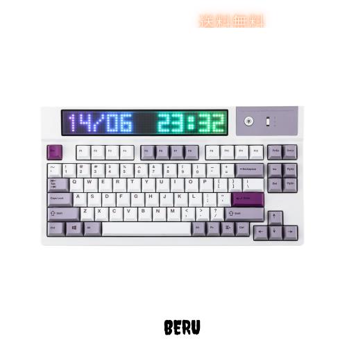 EPOMAKER × DynaTab 75Xワイヤレスゲーミングキーボード カスタムドットマトリックスRGB LEDスクリーン Hotswappableガスケット搭載メカの通販は