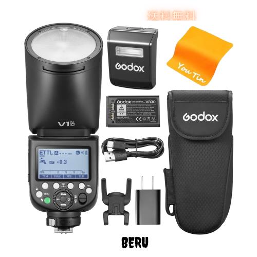 GODOX V1 pro V1pro-C TTL カメラフラッシュ Canon 用、Godox V1-C アップグレード、2.4G HSS 1/8000s リチウムイオン 76Ws 丸頭スピード