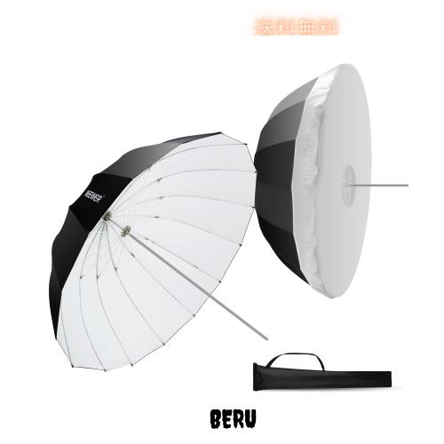 NEEWER 71”/180cm パラボラ反射アンブレラ 写真用アンブレラ 撮影用アンブレラ ホワイトインナー/ディフューザーカバー/バッグ付き 柔ら