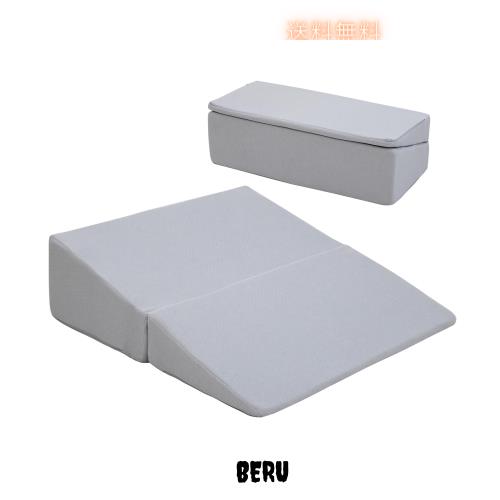 Qucover 三角クッション 三角枕 傾斜マットレス テレビ枕 背もたれ 傾斜枕 幅60 足まくら なだらか枕 横向き寝 体位変換 三角 クッションの通販は