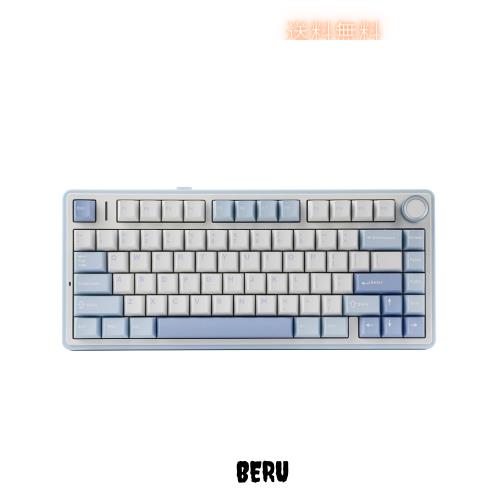 EPOMAKER x Aula F75 ゲーミングキーボード ガスケット メカニカルキーボード 5層パッド＆ノブ付き 75% ワイヤレス ホットスワッパブル B